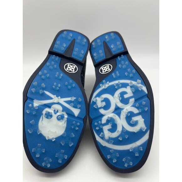 G/FORE Bandana Gallivanter Golf Shoes Navy Twilight Pebble Leather Size 7.5 - Picture 13 of 16